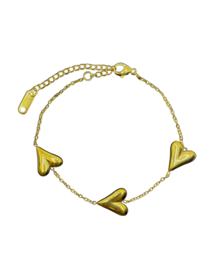 Golden heart bracelet