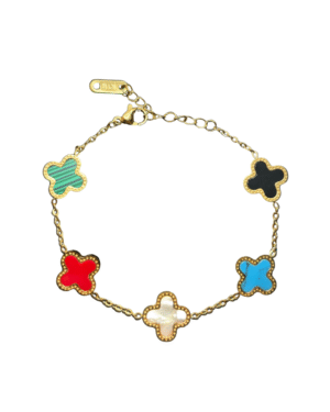 Multi clover bracelet-18k