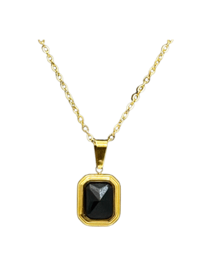 Una black locket