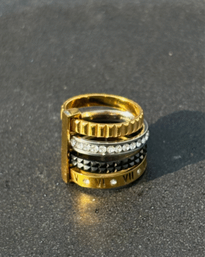 Midnight stacked ringset-18k