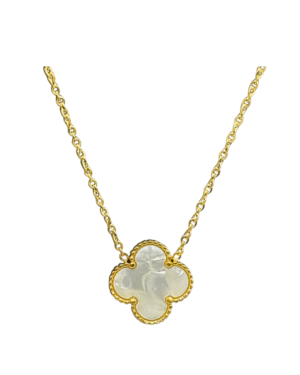 Luxe white vancleef necklace-18k
