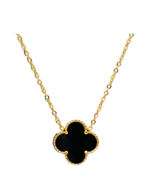 Luxe black vancleef necklace-18k