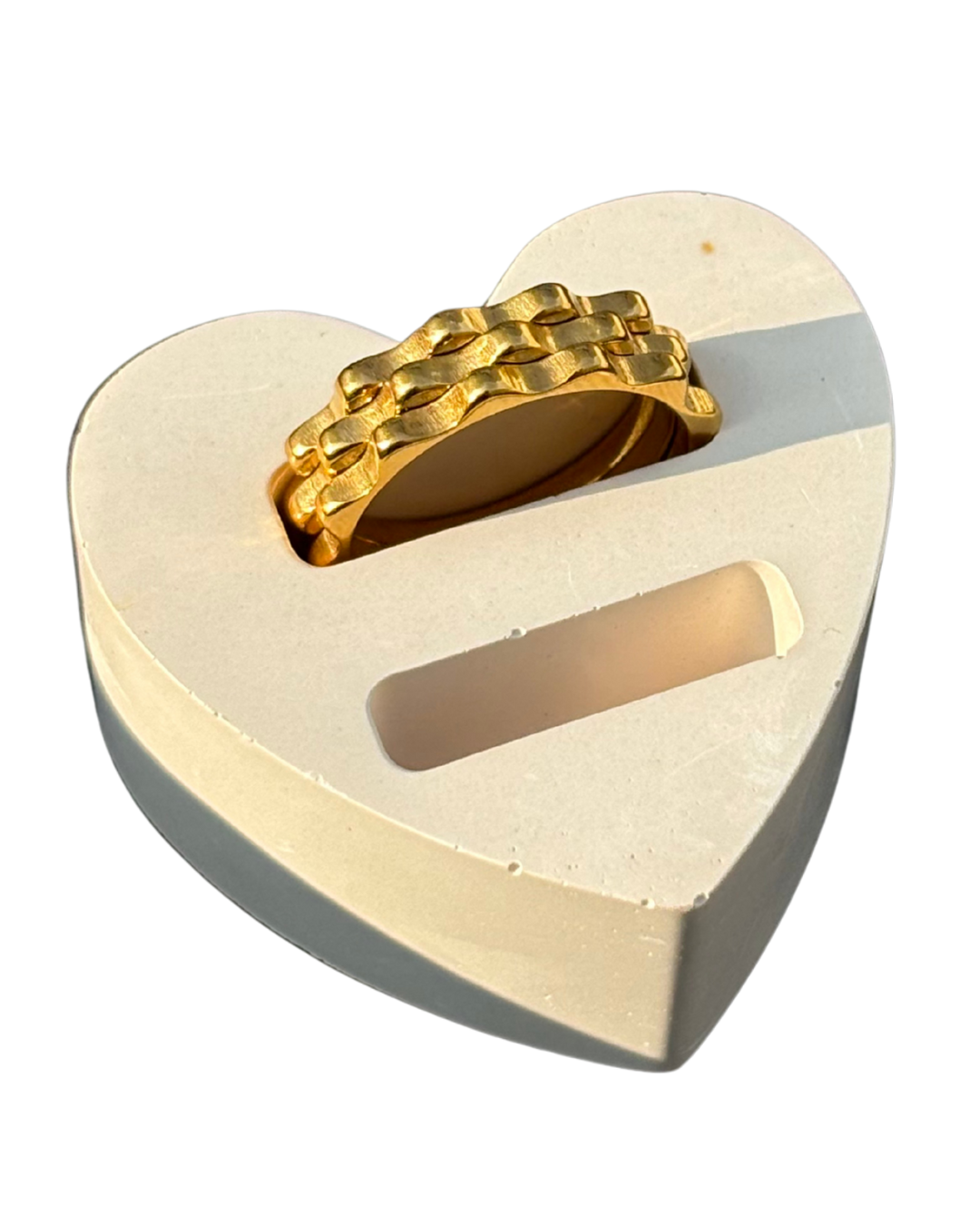 Tuscany interlocking ring-18k